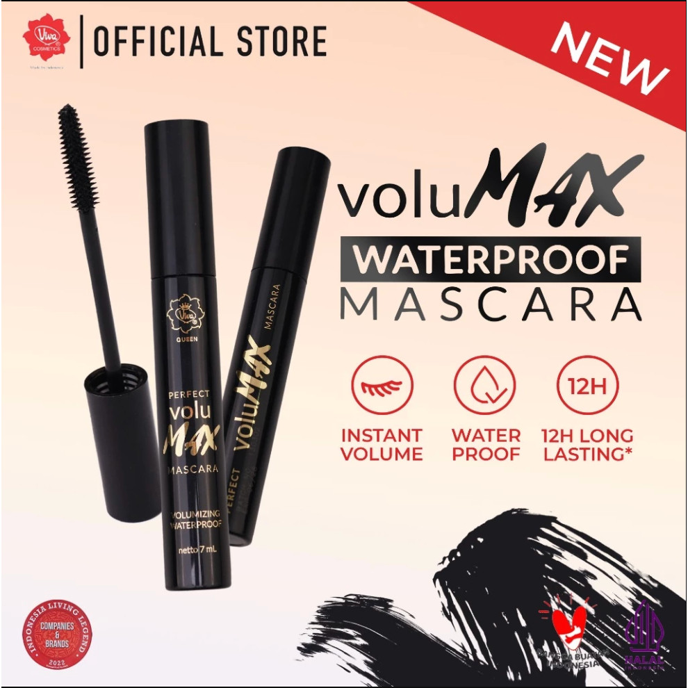 Viva Queen VoluMAX Waterproof Mascara / Merah Jingga Official - Gambar 2