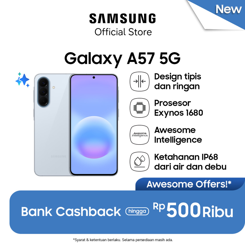 Samsung Galaxy A57 5G 8/256GB - Awesome Icyblue / Hp AI / IP68 / 5000 mAh