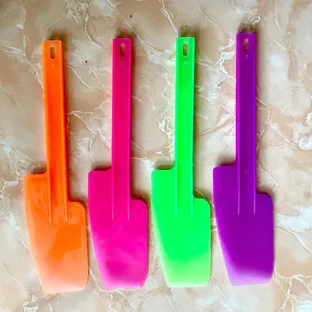 PAKET 1 LUSIN / SPATULA / SOLET PLASTIK RAINBOW - Gambar 3