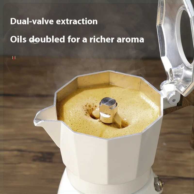 One Two Cups Moka Pot Teko Kopi Espresso Coffee Maker 2 Cup 100ml - L30 - Gambar 3