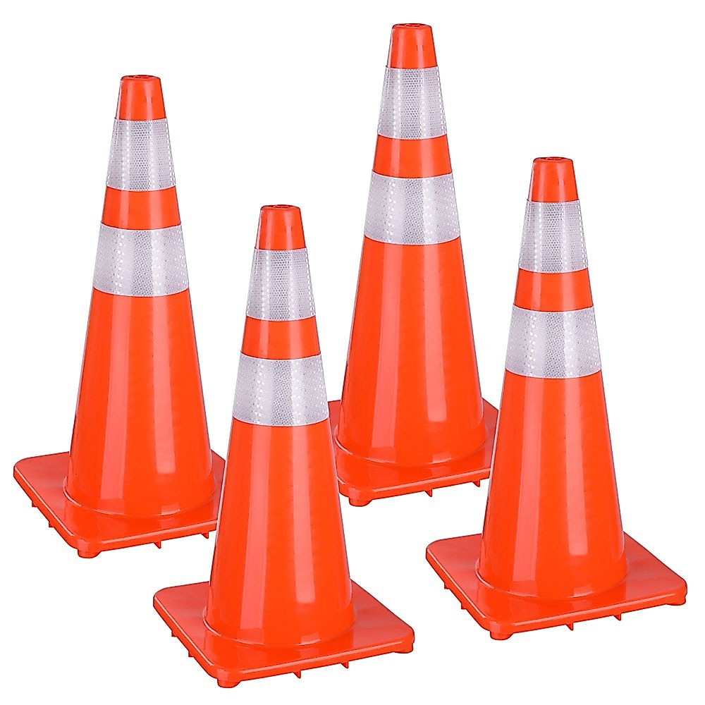 [SG STOCK] SAFETY CONE Unbreakable Orange Rubber Traffic Block Road ...