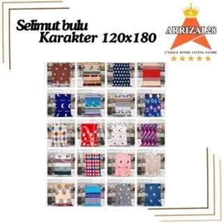 SELIMUT BULU TEBAL MOTIF KARAKTER & ABSTRAK 120X180