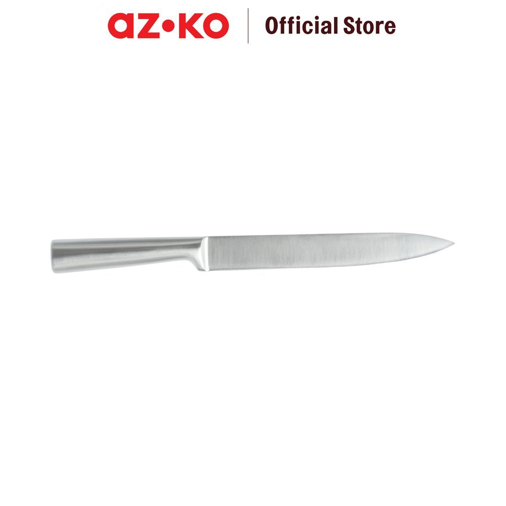 AZKO Culinart 8 inci Pisau Pengiris Hollow - Silver Pisau Iris Daging Slicing Knife Alat Pemotong Perlengkapan Dapur - Gambar 2