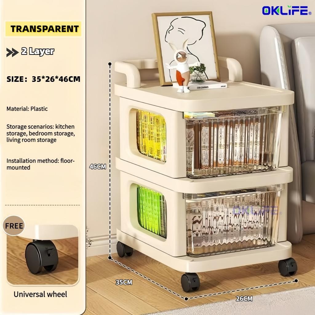 Rolling Cart Rust Proof Mobile Trolley Kids Snack Storage Cabinet Floor Organizer HDB Condo Home Storage Rack view 10