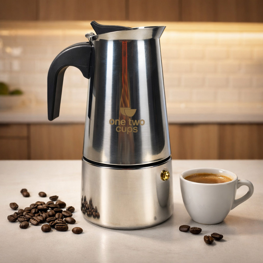 AKIEMSTR Moka Pot Teko Kopi Espresso Coffee Stovetop 6 Cup 300ml - Z20 - Gambar 2