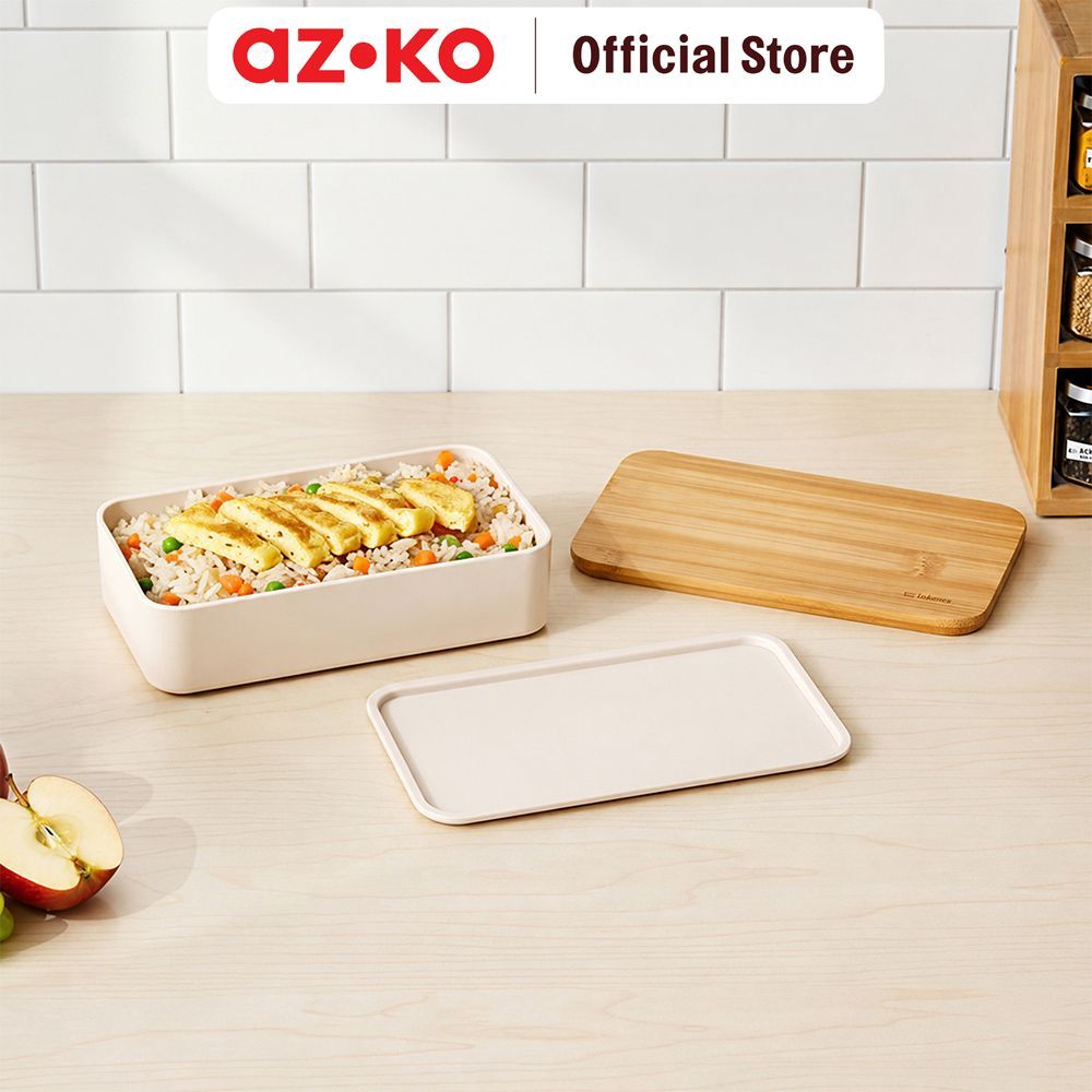 AZKO Picas Miku Kotak Makan 2 Susun 1.4 Liter Bento Box Meal Box Tempat Bekal Lunch Box Kotak Bekal - Gambar 2