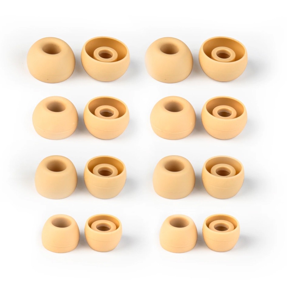KBEAR Coffee Eartips Soft Silicone Replacement IEM Earphone Eartips - Gambar 4
