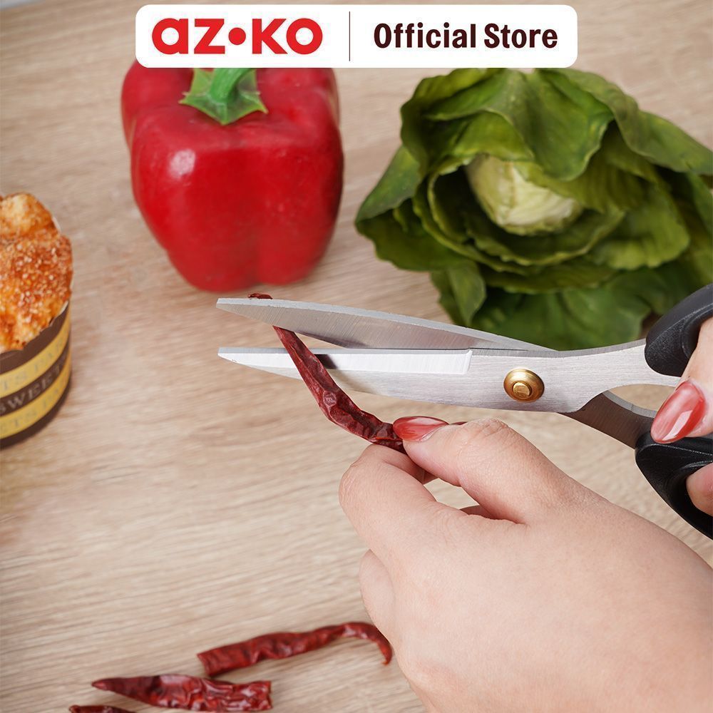 AZKO Culinart Gunting Dapur Ap-2 - Hitam Kitchen Shears Scissors Dapur Gunting Masak Pemotong Makanan - Gambar 3