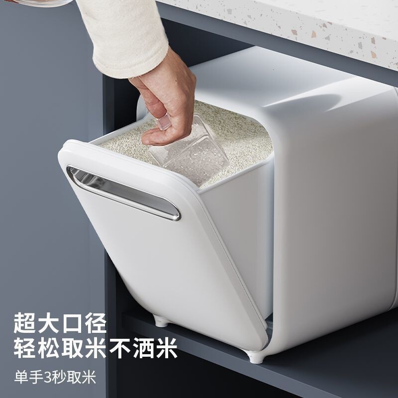 Sg Seller Cabinet Rice Bucket HighEnd Household Rice Tank Grain Storage ...