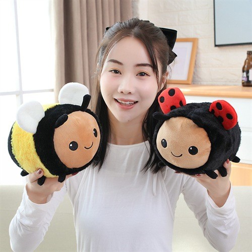 Cute Bee Doll Plush Toy Creative Pillow Ragdoll Simulation Ladybug Doll ...