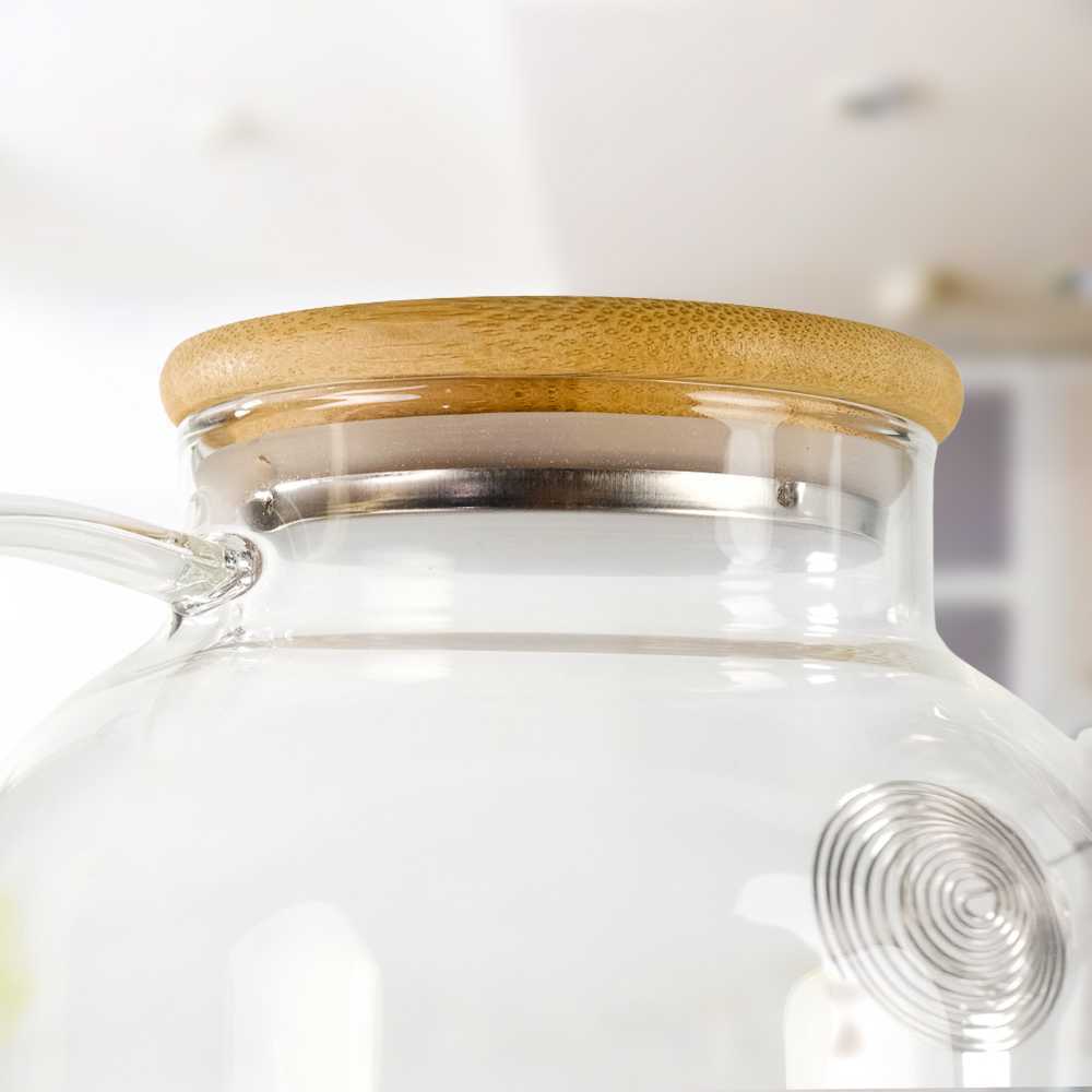 AKIEMSTR Teko Pitcher Kaca Borosilikat Tahan Panas Water Jug 1.1L - TP-760 - Gambar 4