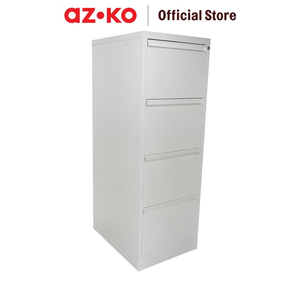 AZKO Krisbow Filing Cabinet Besi 4 Tingkat - Krem File Cabinet Filling Kabinet Laci Tempat Dokumen Arsip Berkas Document Storage Furniture Kantor - Gambar 2