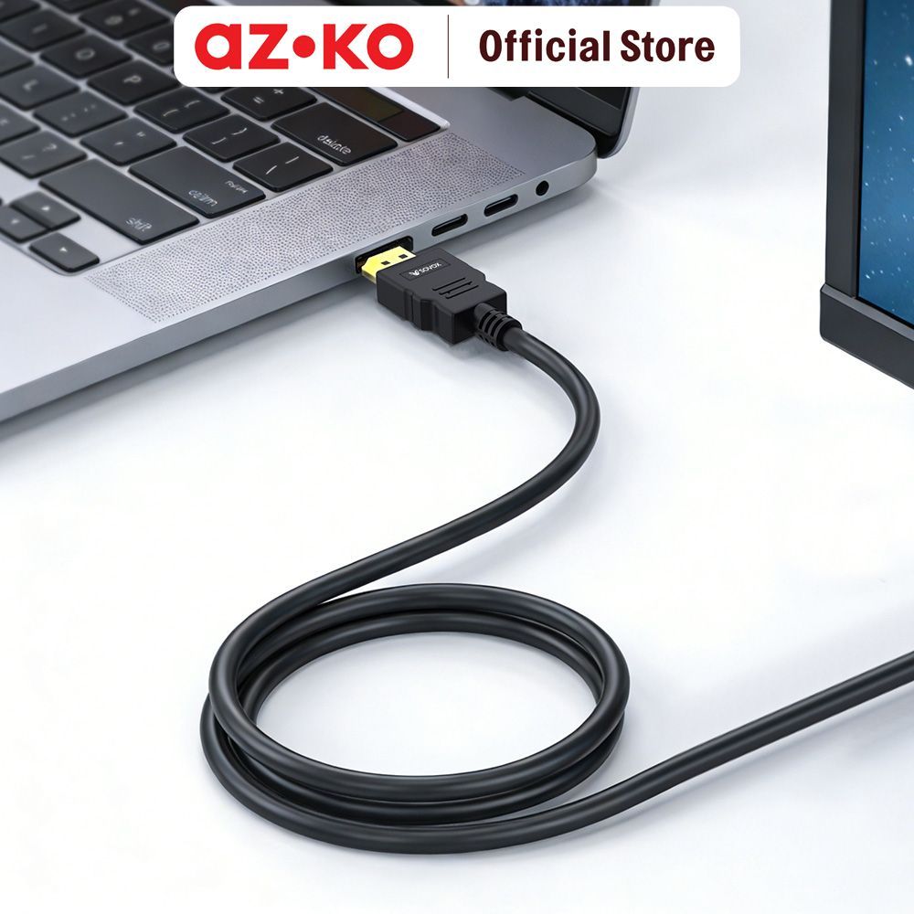 AZKO Sovox Kabel HDMI 1.4V To HDMI 1.2 Meter - Hitam Video Connector Sambungan Monitor Kabel Display Audio Visual - Gambar 4
