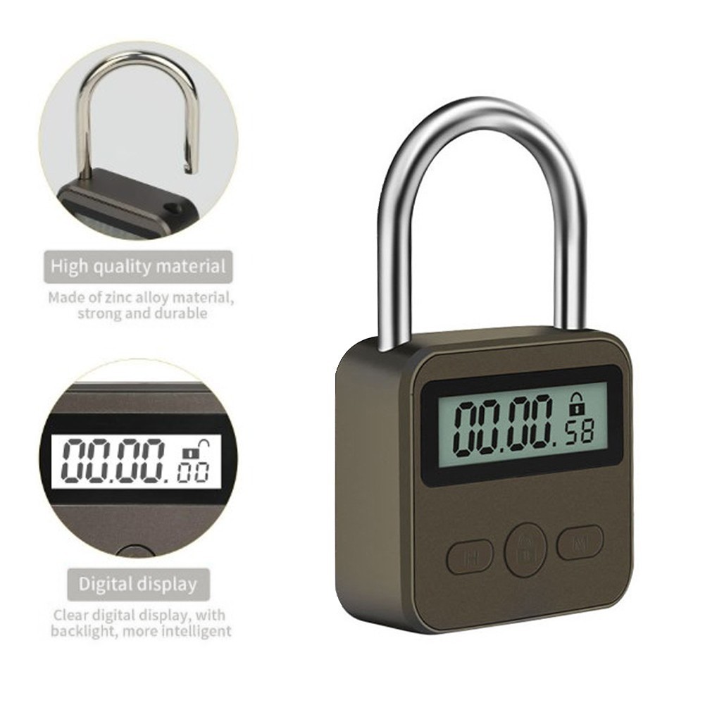 [HOT] Smart Time Lock LCD Display Time Lock Multifunction Travel ...