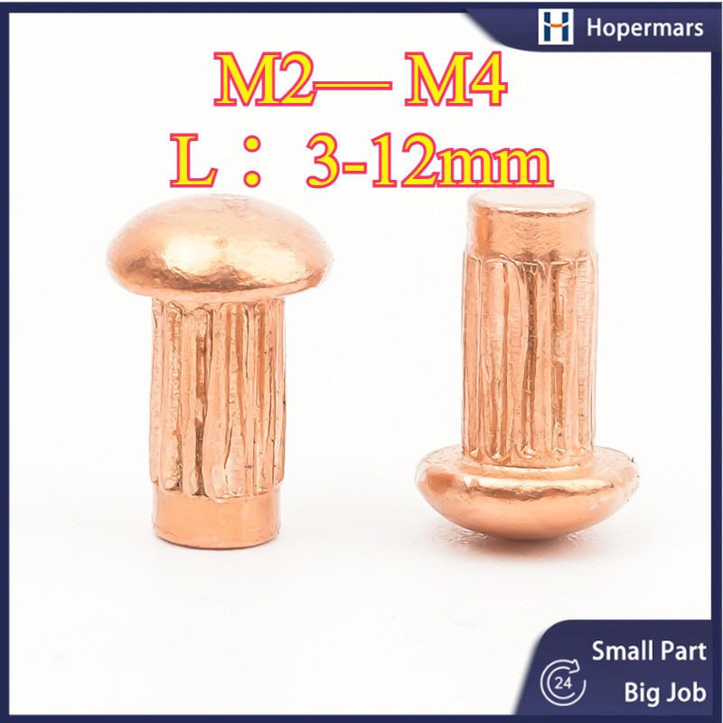 Copper Rivets Knurled Nameplate Rivets Half Round Head Rivets m2/m2.5 ...