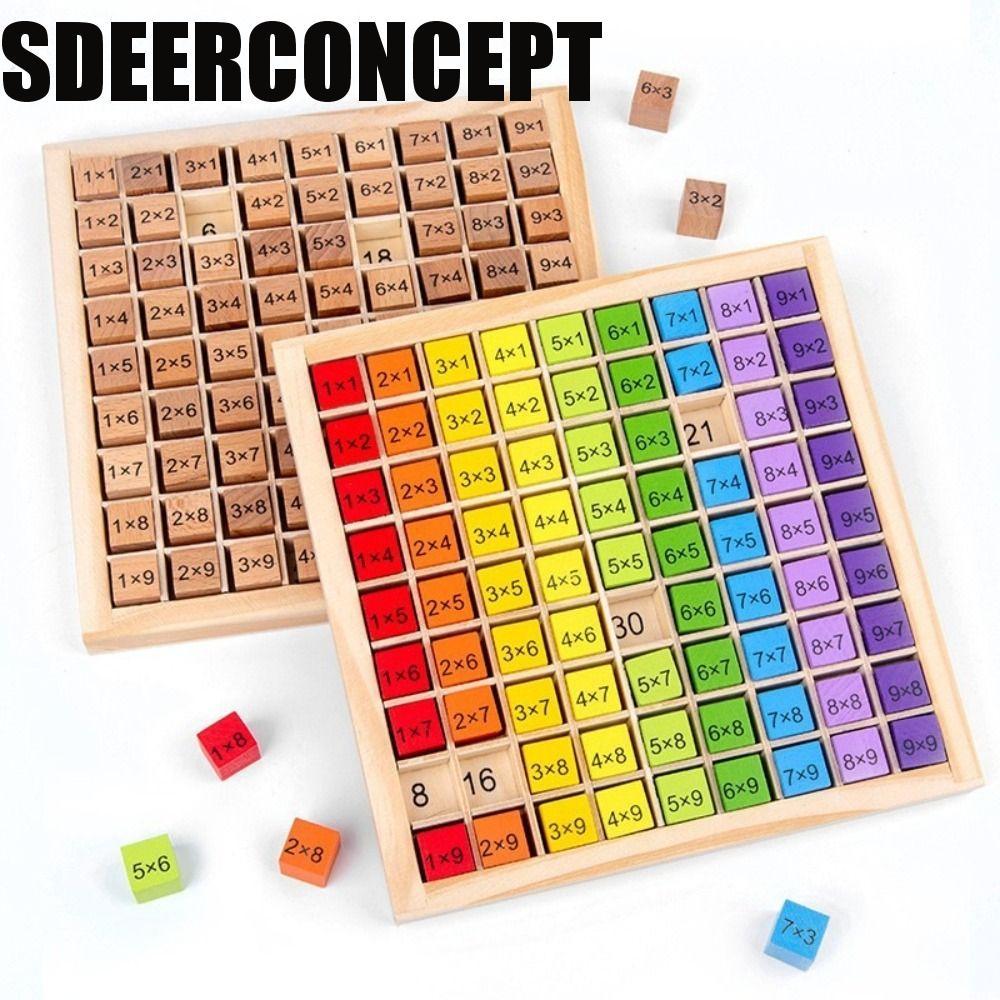 SDEERCONCEPT Math Education Toy, Wooden Counting Blocks Multiplication ...