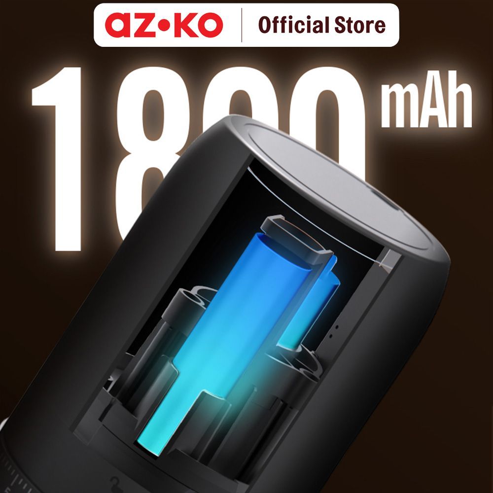 AZKO Kris Coffee Grinder Electric Portable Rechargeable 25 Watt - Hitam Penggiling Kopi Coffee Mill Giling Biji Grinder Elektrik - Gambar 4