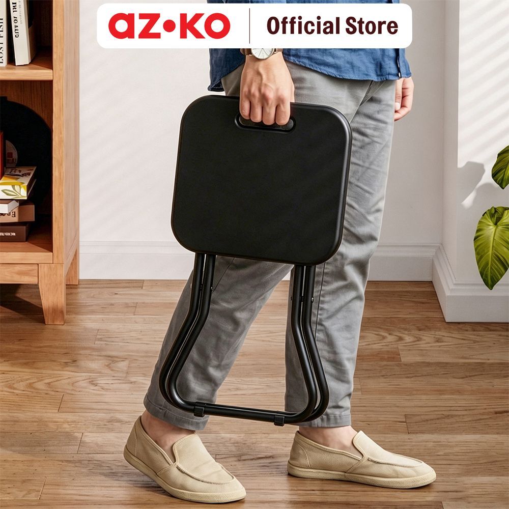 AZKO Soleil Navin Bangku Lipat Low Folding Stool Bangku Kecil Foldable Stool Bangku Portable - Gambar 4