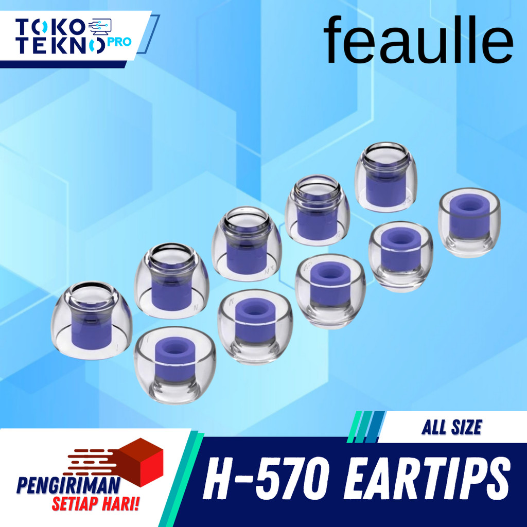 Feaulle Latex H570 / H-570 Eartips Silicone for In Ear Earphone IEM