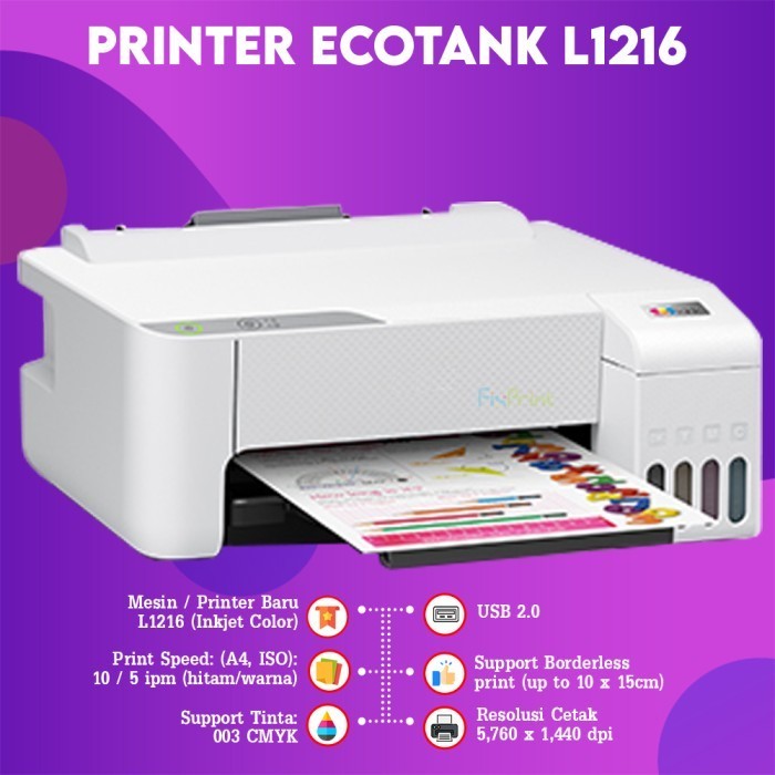 FixPrint Epson L3210 / L3250 / L121 / L1210 / L3256 / L1216 / L3211 Printer Epson Original - Gambar 3
