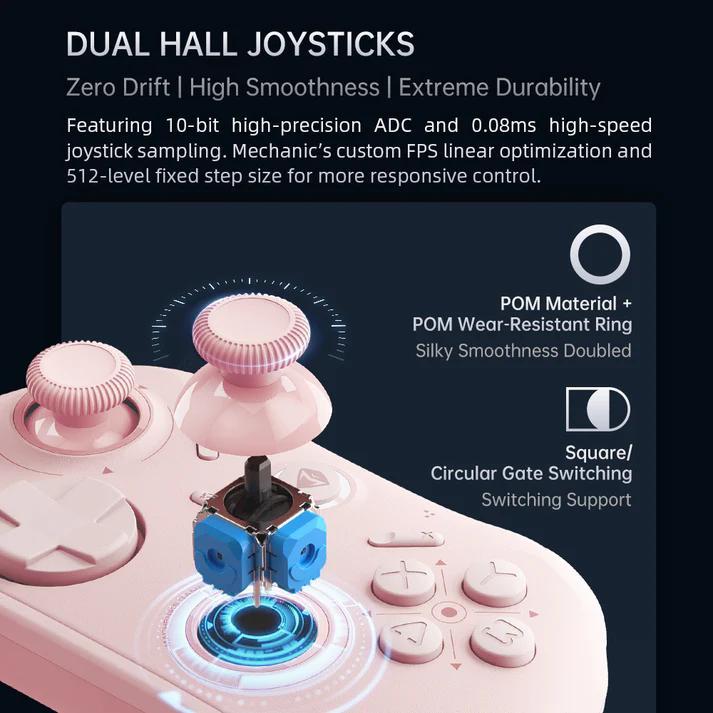 MACHENIKE G1 / G-1 Wireless Gaming Controller Tri Mode Connection Gamepad Joystick 1K Polling Rate Hall Effect Trigger - Gambar 4