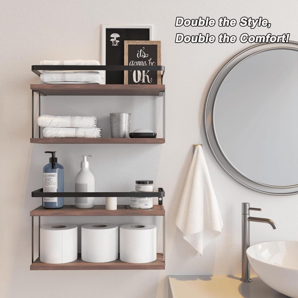 Wall-Mounted Storage Rack Organizer Shelf for Bedroom Wall Bedside ...