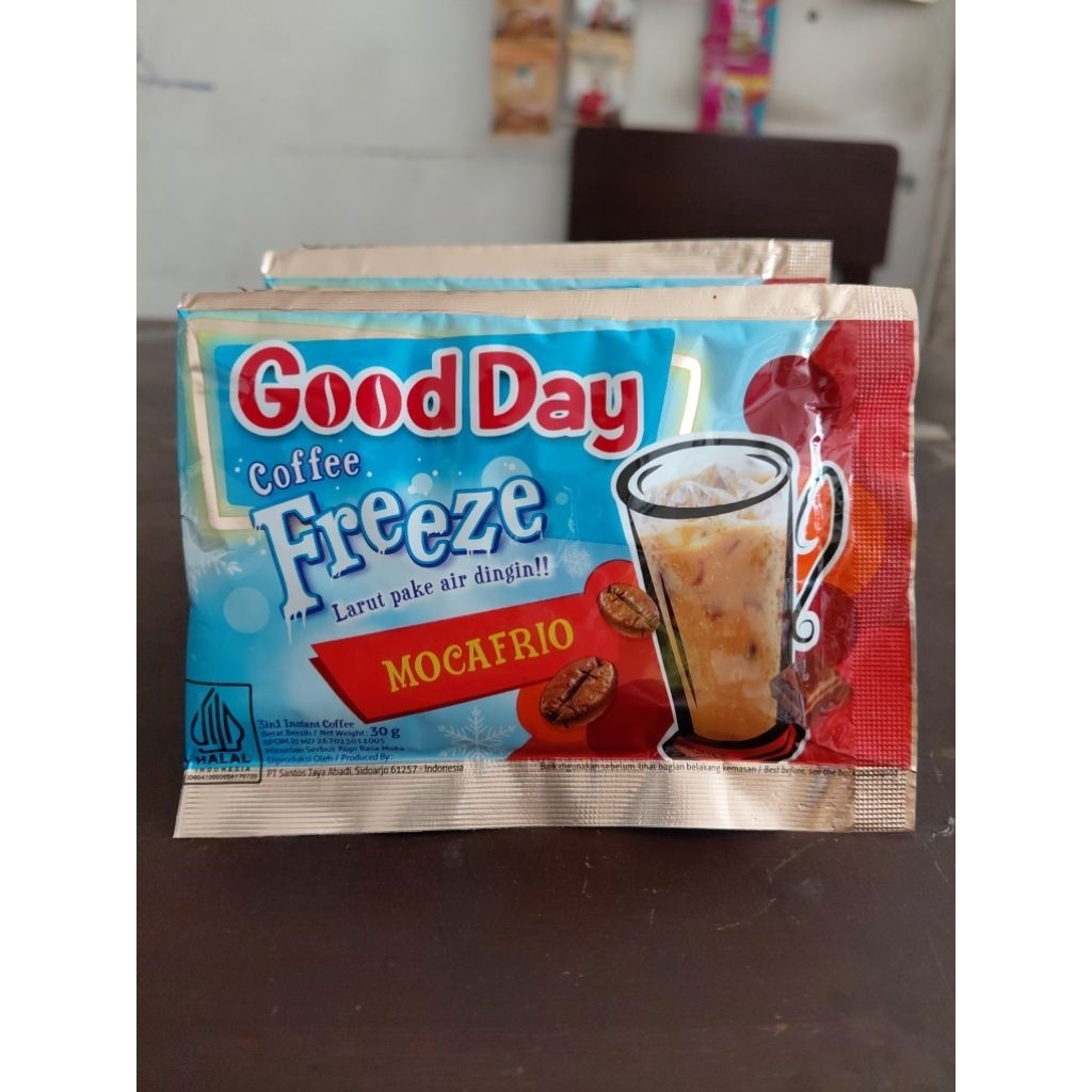 Kopi Good Day Freeze Moccafrio Renceng isi 10 - Gambar 3
