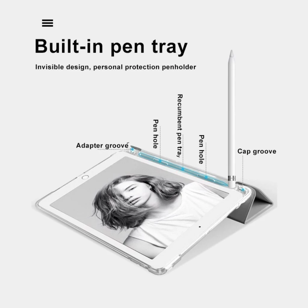 Clear Case Samsung Tab A11+ 11" / A9/A11 A7 LITE 8.7" / S7 S8 S9/S9FE 10.9" /A7 10.4" Casing Motif Sweet Dog Magnetic Auto Lock Anti Fingerprint - Gambar 3