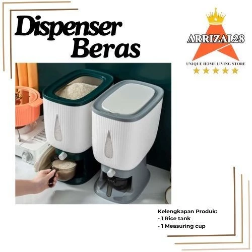 DISPENSER TEMPAT PENYIMPANAN BERAS OTOMATIS 12 LITER TRILINS