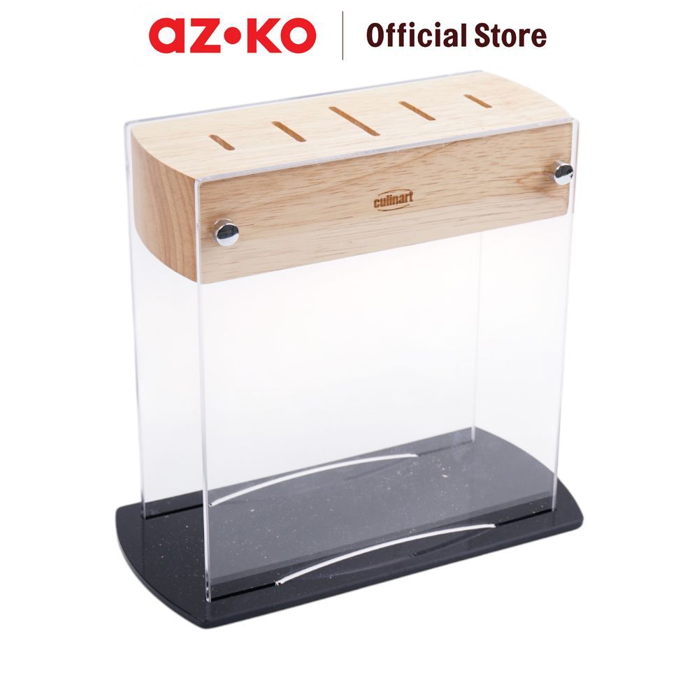 AZKO Culinart Set 6 Pcs Pisau Dengan Block Penyimpanan Transparan Knife Cooking Knife Set Piso Dan Holder Piso Perlengkapan Masak Kitchen Tools - Gambar 3