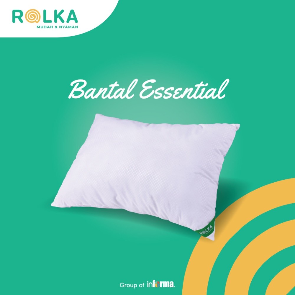 Selma Rolka Essential 46x65 cm Bantal - Putih Penyangga Kepala Tidur Nyaman Bedding Kamar - Gambar 3