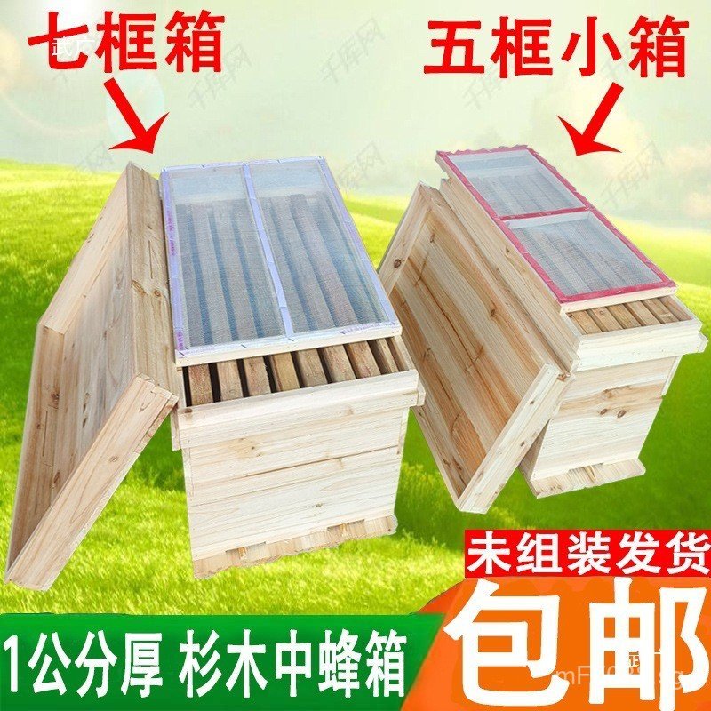 Beehive Box Five Fir Wood Frame Beehive Beekeeping Box Beekeeping King ...