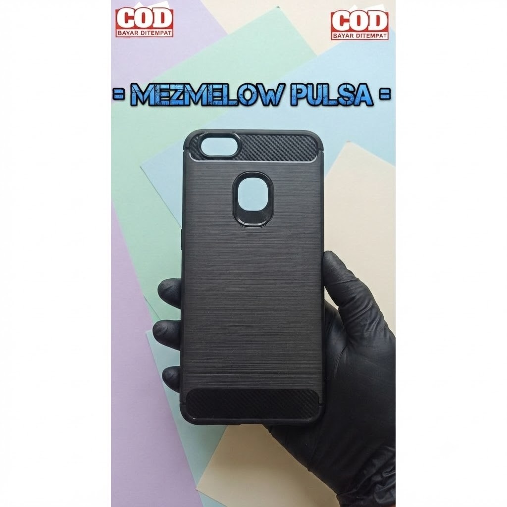 Case Fiber Carbon Silikon Caseng Softcase Soft Case Vivo V7 PLUS / VIVO Y79 - Gambar 2