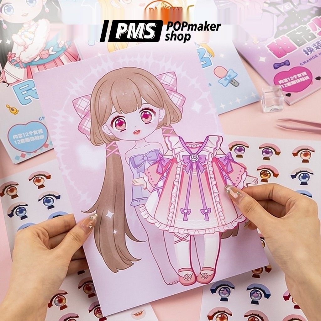 PoPmaker shop buku stiker interaktif anak edukatif mainan hibur si kecil aman kualitas baik untuk restoran keluarga H1048 COD - Gambar 2