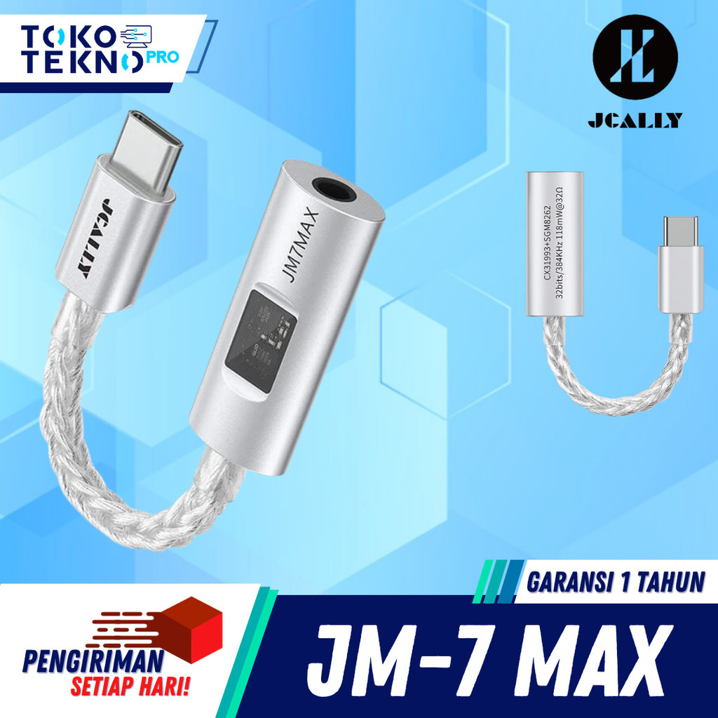 JCALLY JM7 / JM-7 MAX CX31993 + SGM8262 OPAMP Chip Dongle DAC Type C to 3.5mm IEM Earphone Adapter