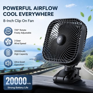 OPOLAR 20000mAh Portable Fan (8-inch) listing photo 1