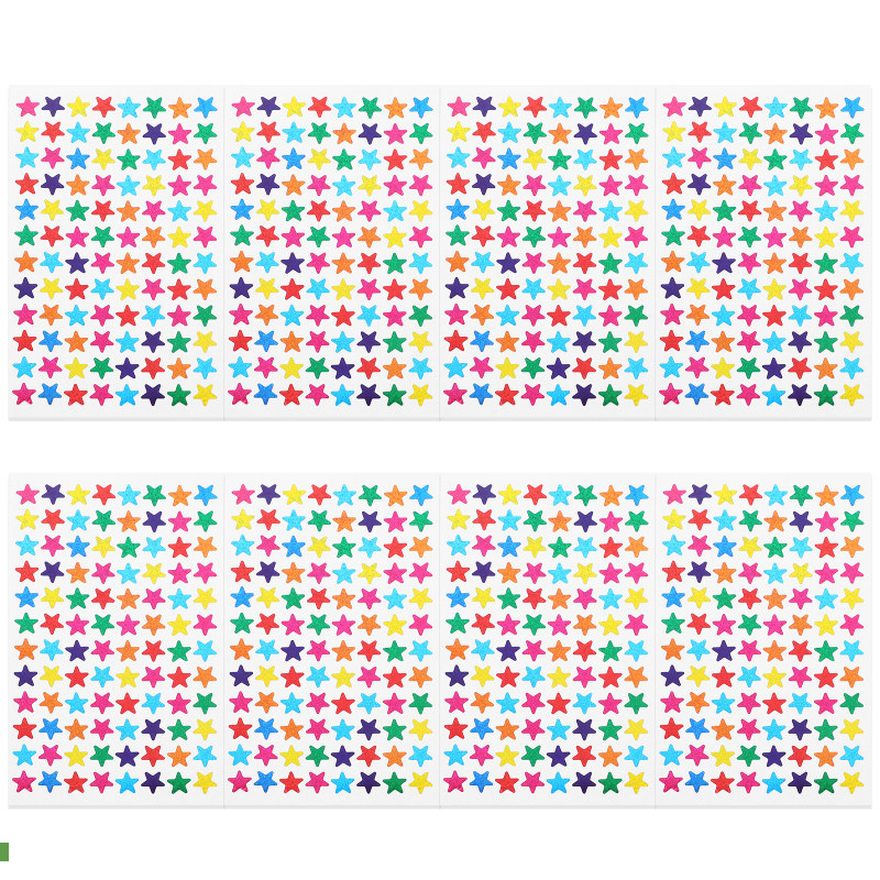 Pack of 960pcs 1cm Self Adhesive Assorted Colors Shiny Star Stickers ...