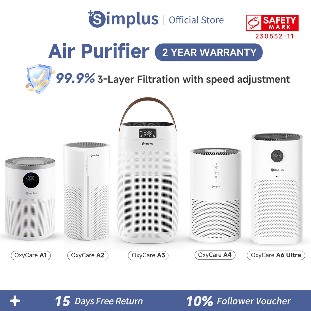 Simplus Air Purifier | 330m³/h CADR | Smart App Control | 35dB Ultra ...