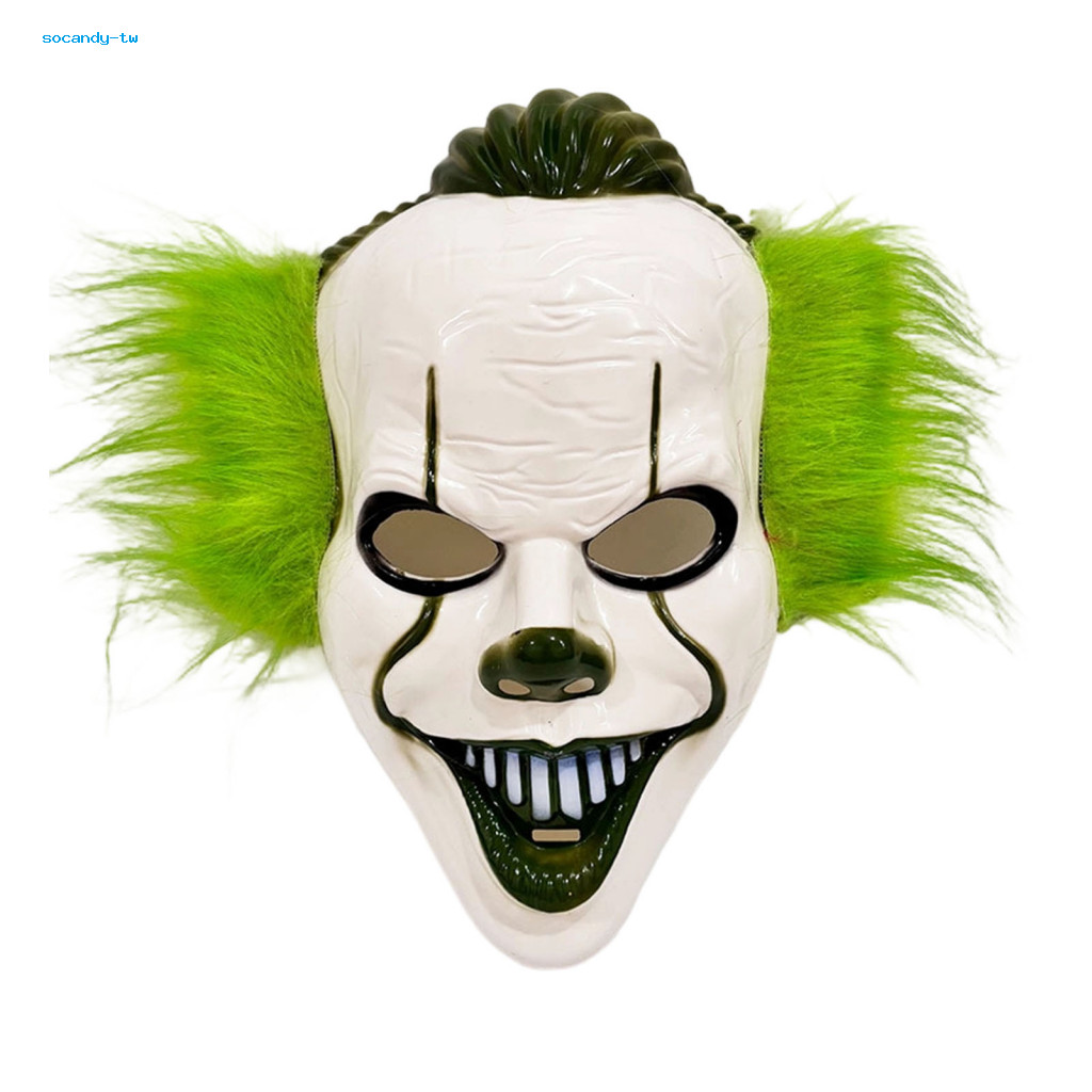 Scary Face Mask Halloween Scary Clown Mask Full Face Joker Cosplay Mask ...