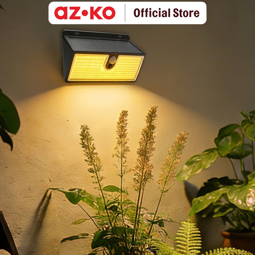 AZKO Krisbow Zura G2 Lampu Dinding Outdoor Solar - Hitam Lampu Tembok Dekorasi Lampu Hias Dinding Lampu Tempel Wall Lamp Wall Light