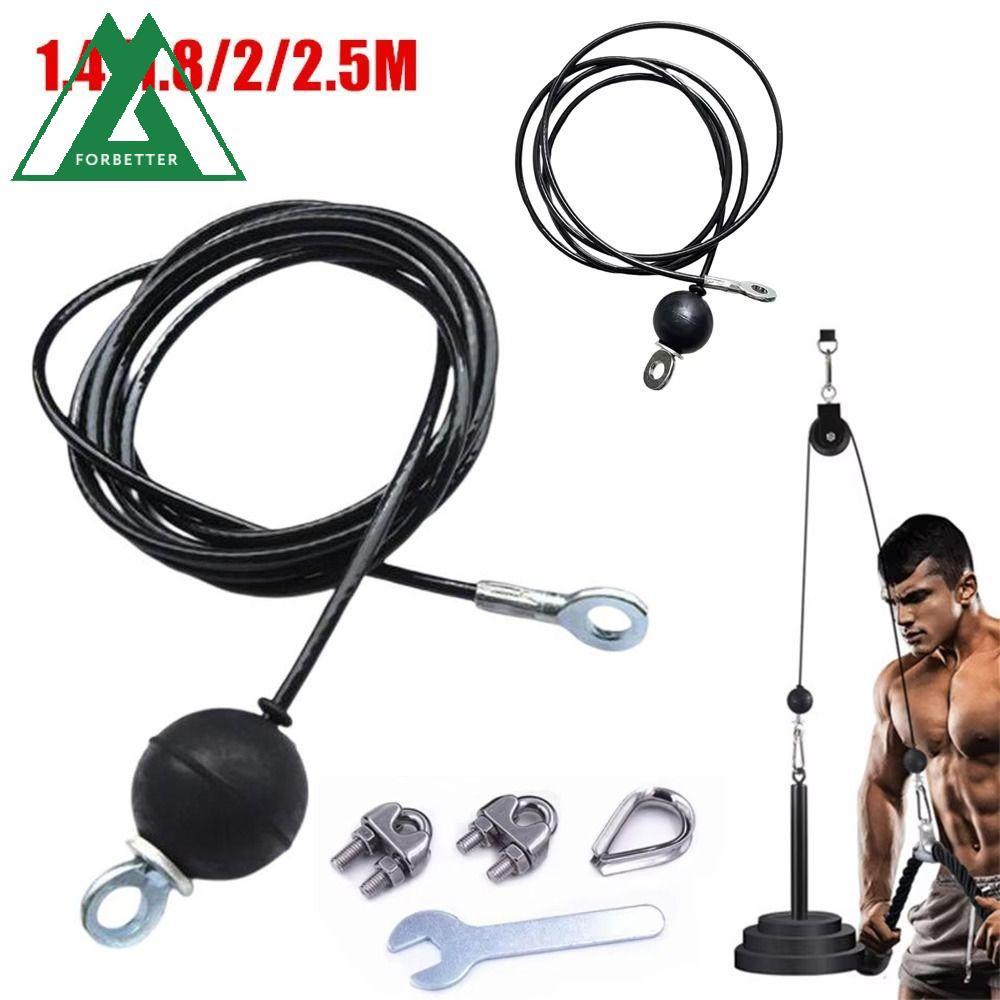 FORBETTER Gym Steel Wire Rope, Heavy Duty 1.4/1.8/2/2.5M Fitness ...