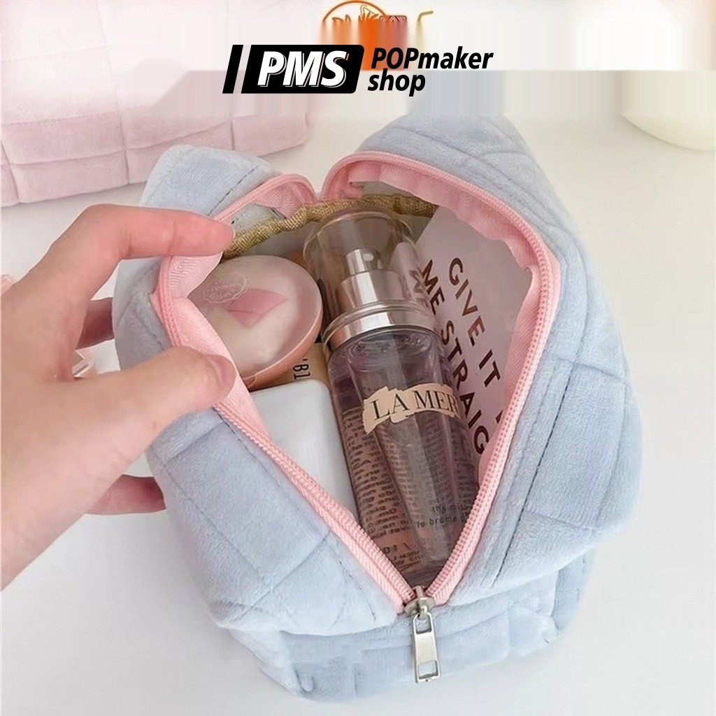 POPmaker shop alat tulis multifungsi kotak pensil velvet pastel estetik serbaguna desain cantik untuk sehari hari H746 COD - Gambar 2