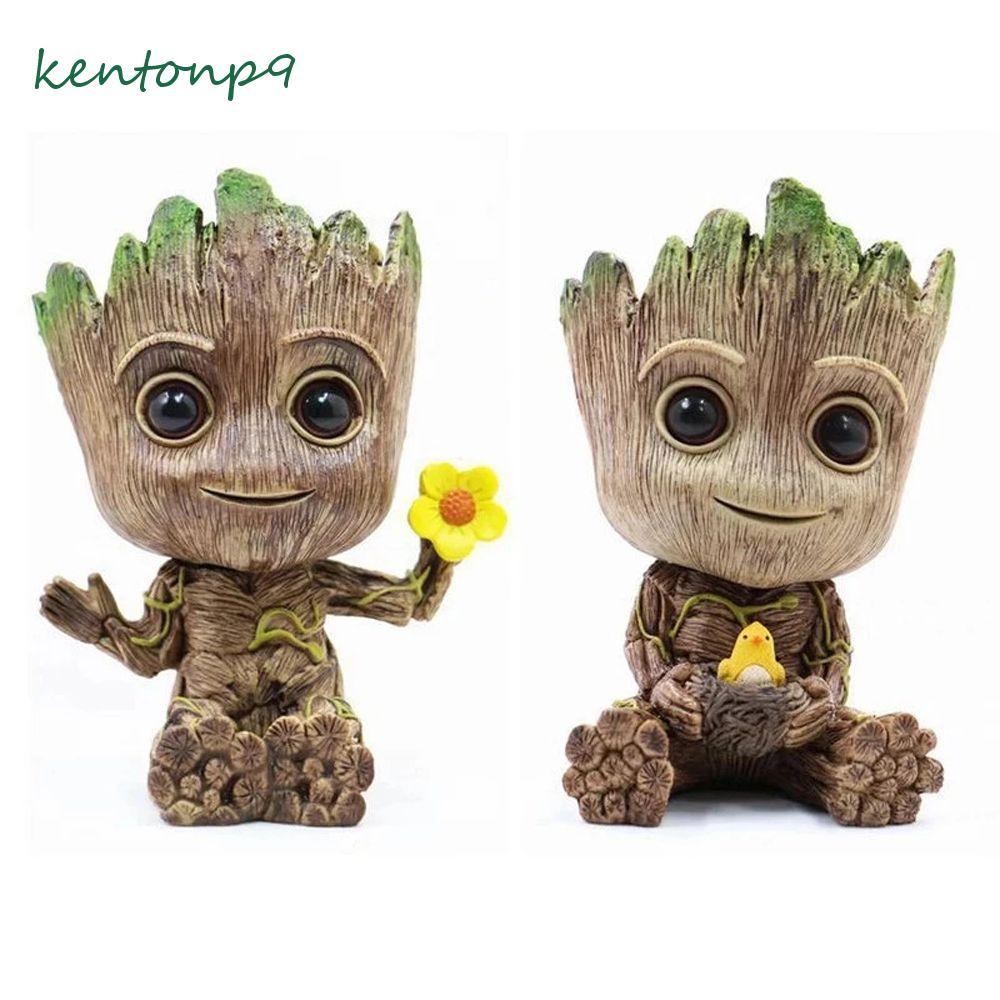 KENTONP Tree Man Groot Model Mini Groot Marvel Sitting for Gifts Car ...