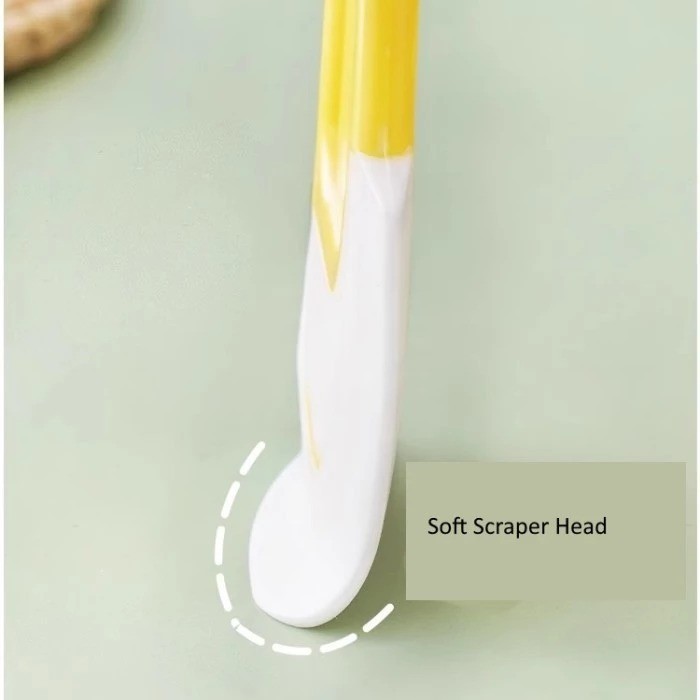 SUTIL SPATULA KUNING MINI SCRAPER SODET SILIKON - Gambar 4