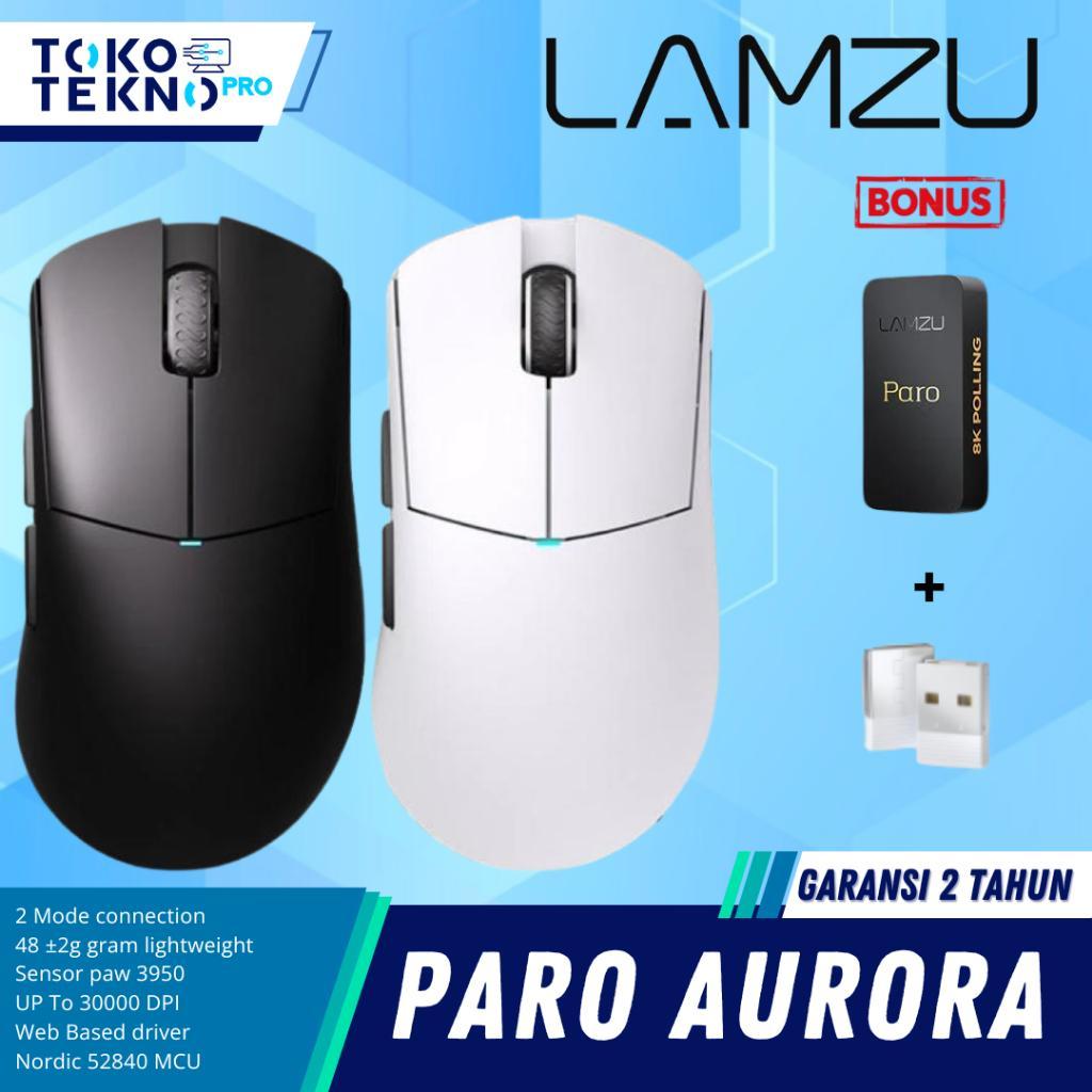 LAMZU Paro Aurora Gaming Mouse Ergonomic PAW3950 Ultra Light Dual Mode