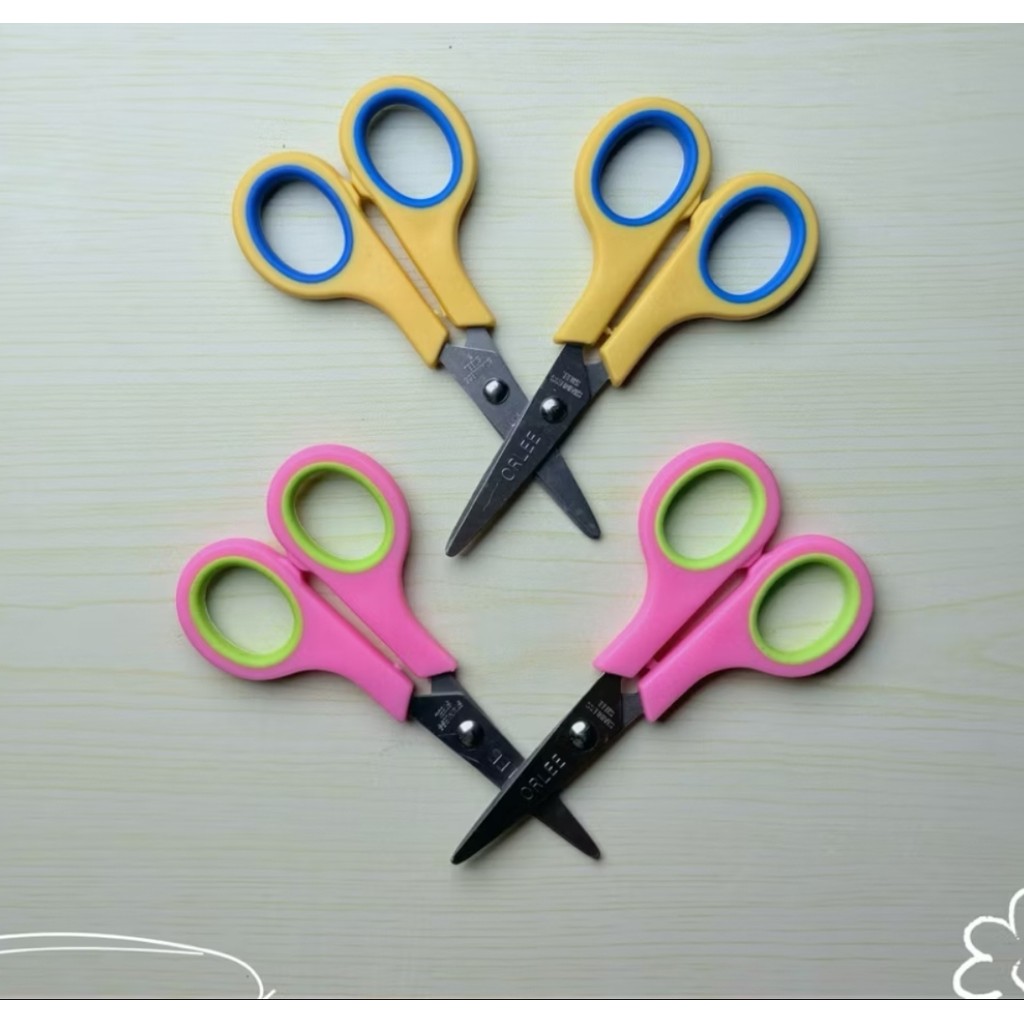 1PCS Gunting Kertas Kecil Warna Perlengkapan Sekolah Kantor Gunteng Tajam Stainless Steel Scissors Pemotong A096 - Gambar 3