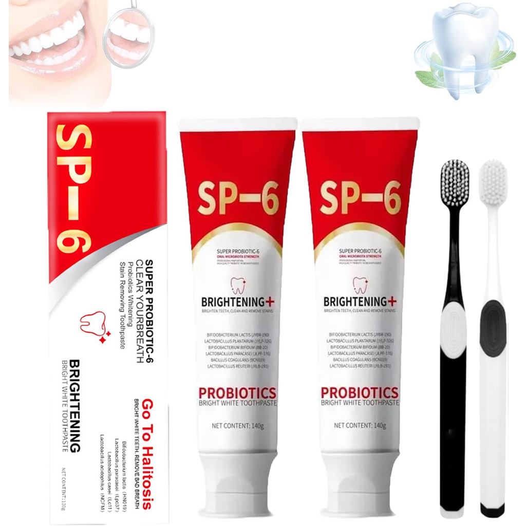 Ms Drwikey Probiotics Bright White Toothpaste,Sp-6 Ultra Whitening ...