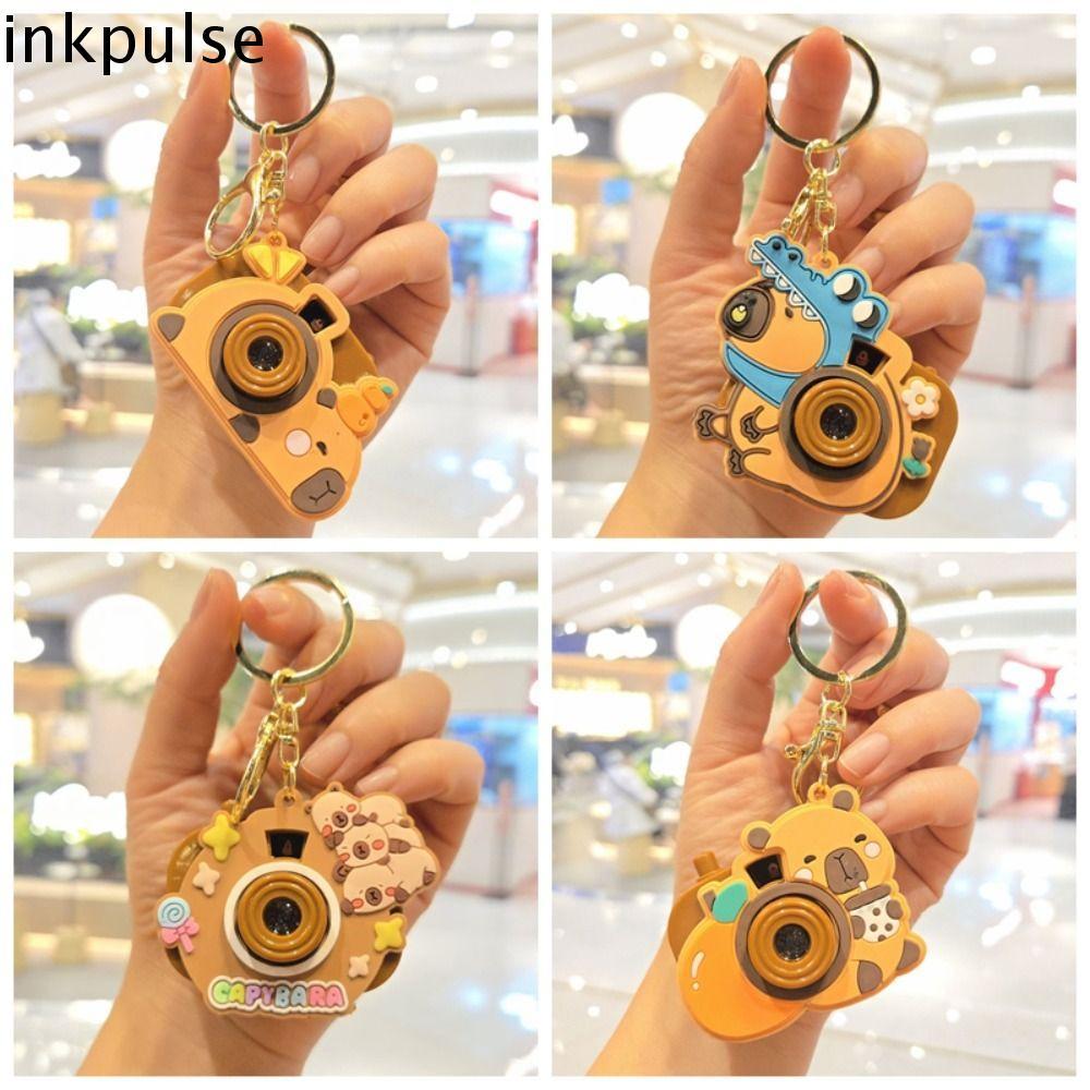 INKPULSE Capybara Keychain, Projector Camera Kawaii Kapybara Pendant ...