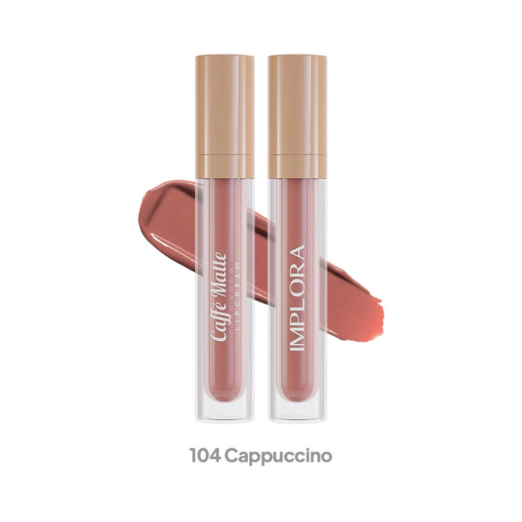 Implora Caffe Matte Lip Cream 2.9gr / Merah Jingga Official - Gambar 2