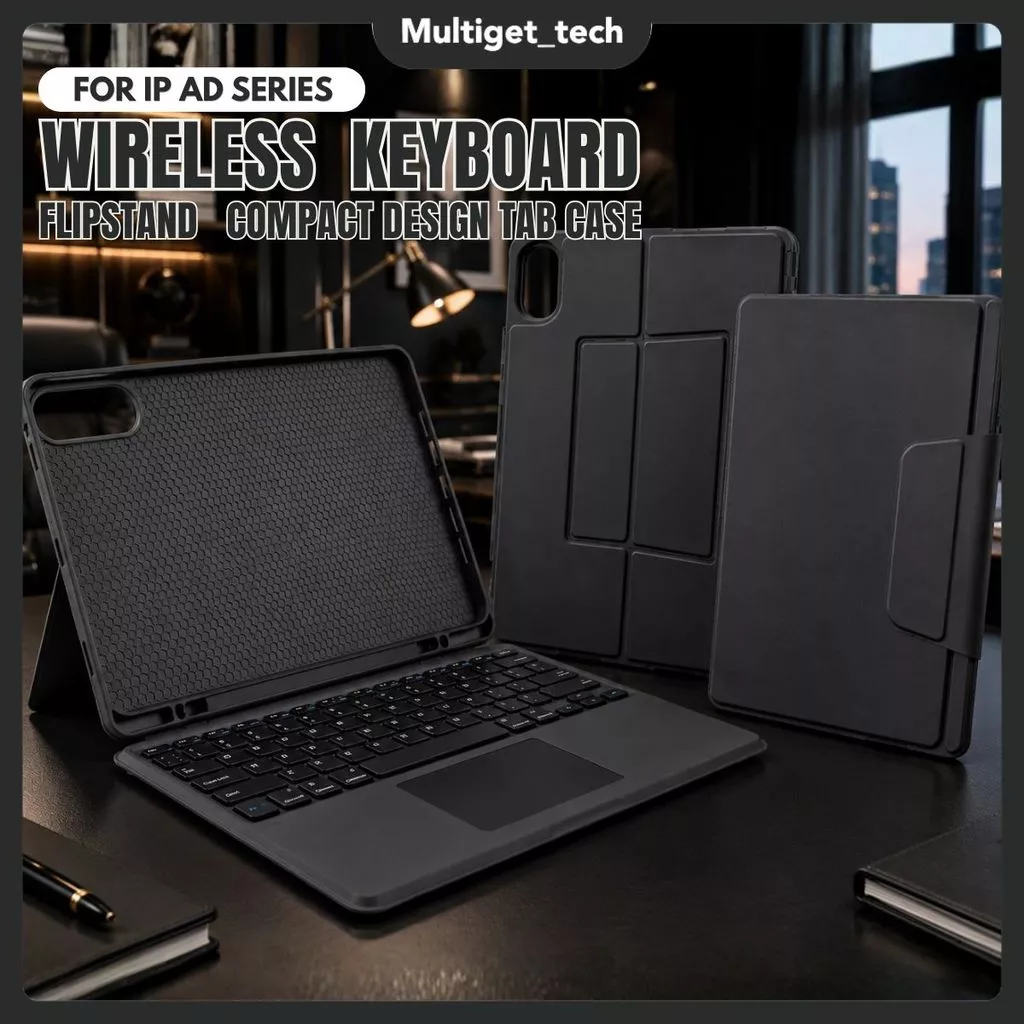 Smart Case Keyboard Magnetic iPad Gen 11th 11" Gen 10 7 8 9 / AIR 45 PRO 11" / Pro 11" 2024 Bluetooth Touchpad Kickstand Multi View